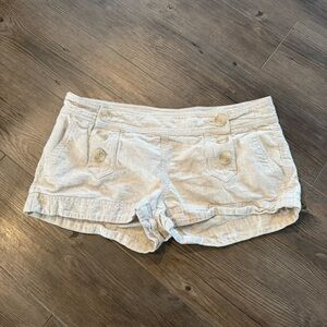 Express Linen Blend Y2K Micro Mini Shorts